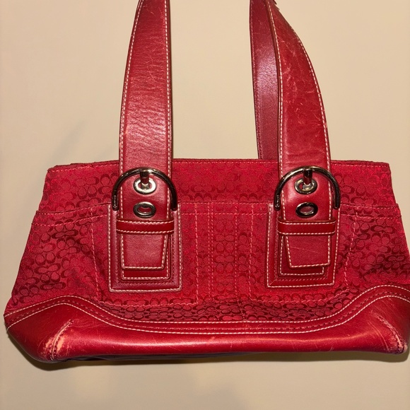 Vintage red coach purse - Picture 1 of 6